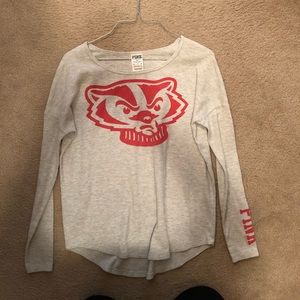 Wisconsin Badger Pink long sleeve